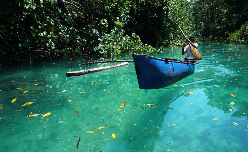 Canoe Riri Blue Hole Vanuatu