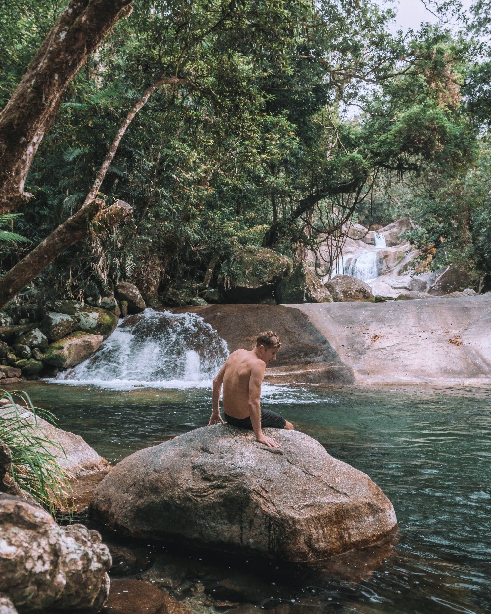 Natural rainforest slide