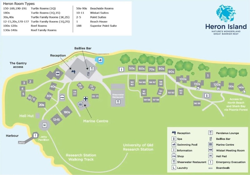 Heron Island Resort Map