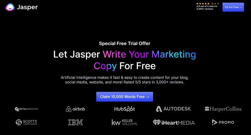 Jasper.ai writing assitant