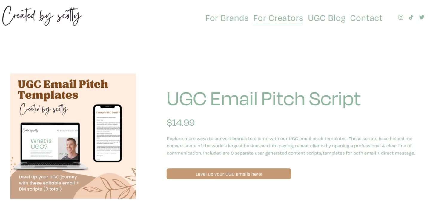 UGC Pitch Template