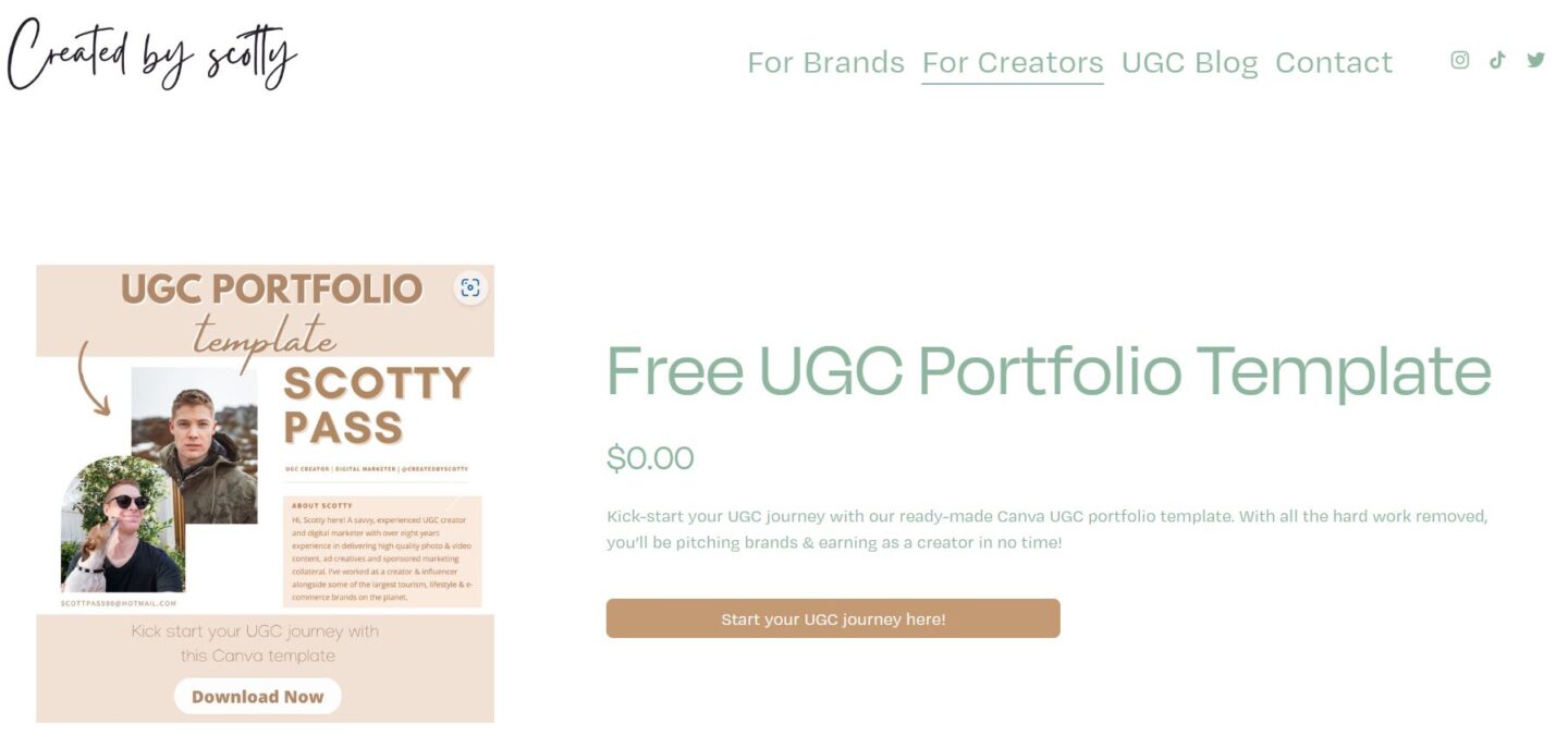 UGC Portfolio Template