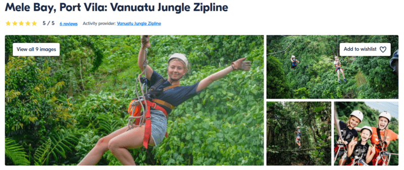 Ziplining Vanuatu Tour