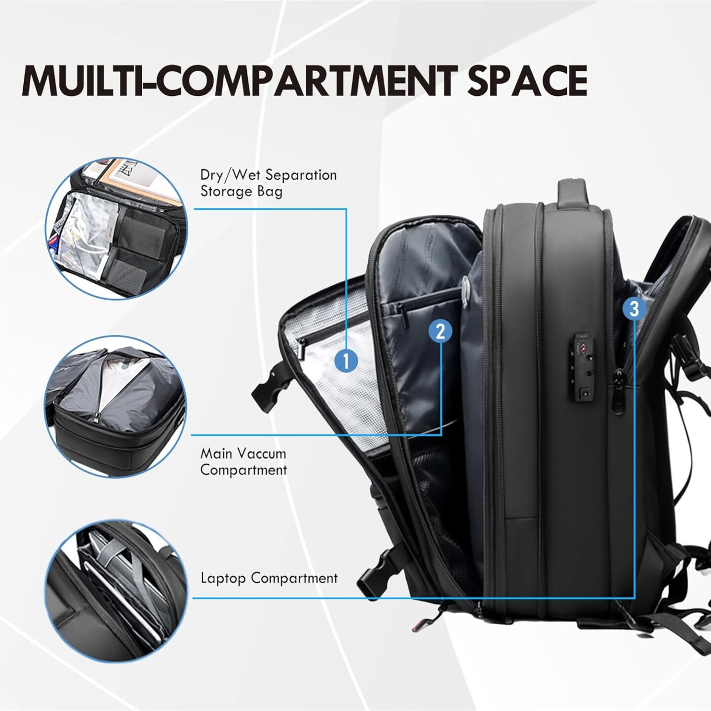 IKYWT Airback Vacuum Seal Backpack for Travel