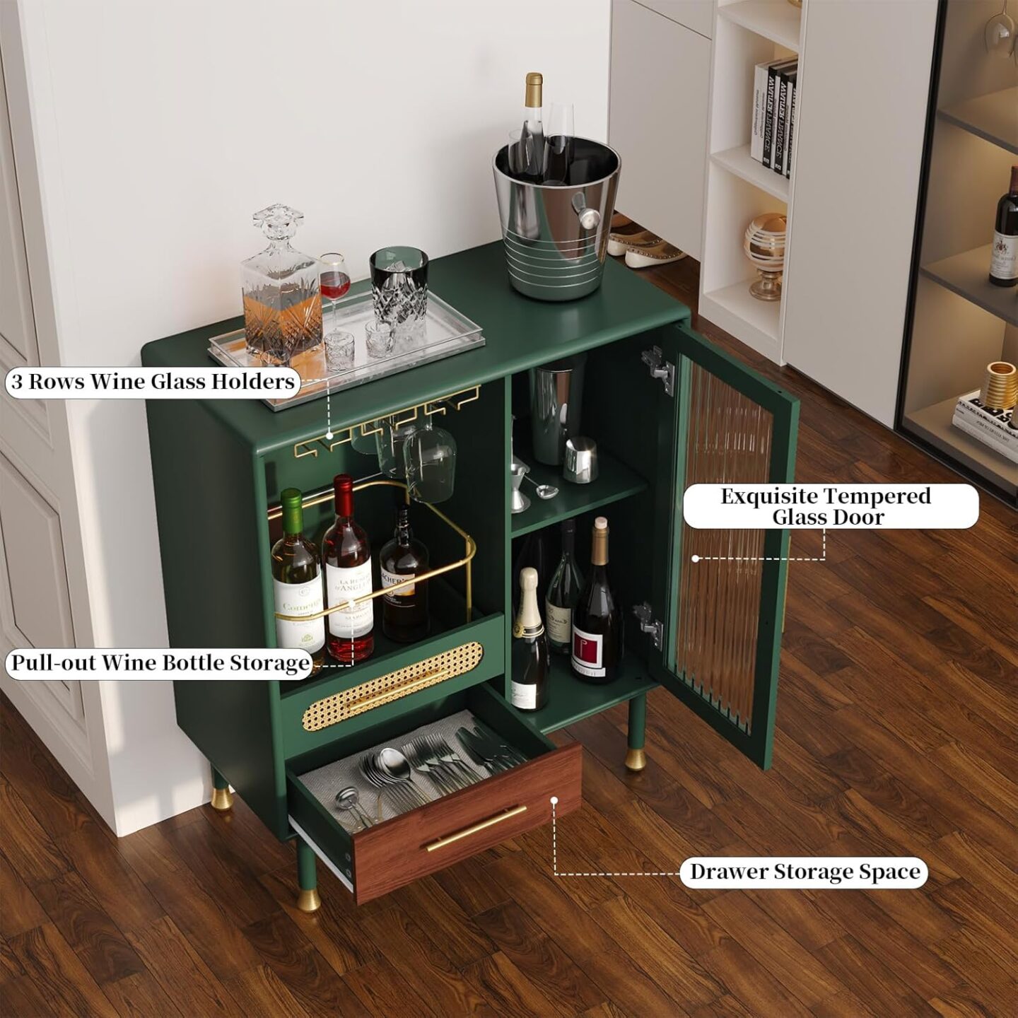 Masculine Vintage Bar Cart